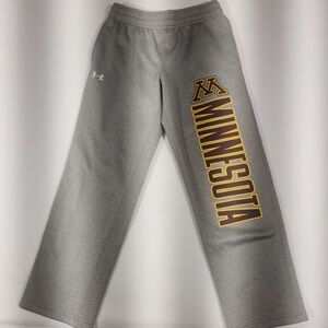 Colosseum Minnesota Golden Gophers Sweatpants Mens Medium Gray Spell Out Fleece
